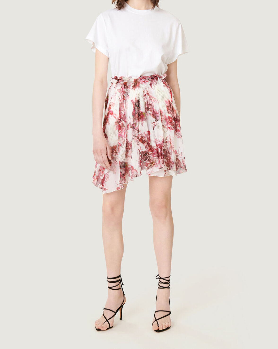 GUETTA FLOWY FLORAL MINI SKIRT image number null